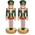 FUNBOY 5 FT Giant Inflatable Classic Nutcracker Christmas Decor, Indoor/Outdoor, Weatherproof, Weighted Base (Pack of 2)