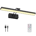 HEAGEERO Picture Light,3CCT Battery Art Lights for Wall,Wireless Remote Painting Light with Timer and Dimmable,16”Metal Display Lighting for Artwork,Portrait,Gallery (Black-L)