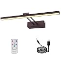 Picture Light, Rechargeable 5000mAh Battery Art Lights for Wall, Wireless Remote Painting Light with Timer, Dimmable Gallery Light Over Picture Frame, Portrait, Photo - 20”,Black