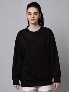 funday fashion women full sleeve solid sweatshirt