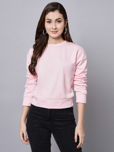 funday fashion women full sleeve solid sweatshirt