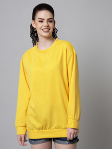 funday fashion full sleeve solid women sweatshirt