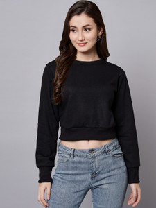 funday fashion full sleeve solid women sweatshirt