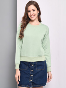 funday fashion women full sleeve solid sweatshirt