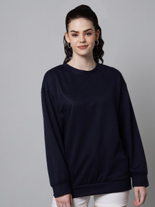 funday fashion women full sleeve solid sweatshirt