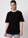 FUNDAY FASHION Solid Women Round Neck Black T-Shirt