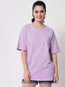 FUNDAY FASHION Solid Women Round Neck Purple T-Shirt