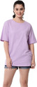 FUNDAY FASHION Solid Women Round Neck Purple T-Shirt