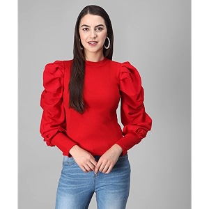FUNDAY FASHION Womens Cotton Full Sleevs Flurred