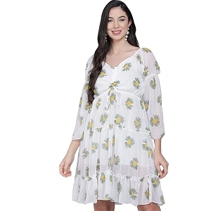 FUNDAY FASHION Womens Fit And Flare Knee