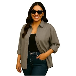 FUNDAY FASHION Women Boxy Fit Solid Casual