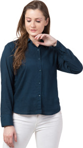 funday fashion women regular fit solid casual shirt