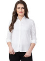 FUNDAY FASHION Women Solid Casual White Shirt