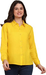 funday fashion women regular fit solid casual shirt