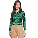 FUNDAY FASHION Women Solid Formal Satin Regular Fit Shirt