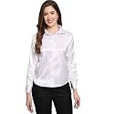 FUNDAY FASHION Women Solid Formal Satin Regular Fit Shirt