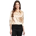 FUNDAY FASHION Women Solid Formal Satin Regular Fit Shirt