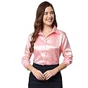 FUNDAY FASHION Women Solid Formal Satin Regular Fit Shirt