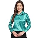 FUNDAY FASHION Women Solid Formal Satin Regular Fit Shirt