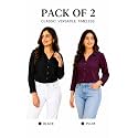 FUNDAY FASHION Women Solid Regular Fit V