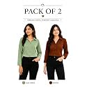 FUNDAY FASHION Women Solid Regular Fit V
