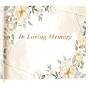 Funeral Guest Book - GuestBook for Memorial & Funeral Services, Guest Sign-in Book & Guestbook Planner, 440 Guests Entries with Name & Address, Memory Book for Funeral Guest Registry, 9" x 7", Flowers