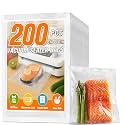 FUNFERY 200 Precut Pint 6" x 10" BPA-Free Vacuum Sealer Bags for Food