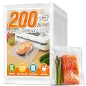 FUNFERY 200 Precut Quart 8" x 12" BPA-Free Vacuum Sealer Bags for Food