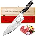 Funistree Gifts for Men Christmas Day from Daughter Wife Son, Dad Gifts Best Dad Ever Kitchen Knife Gift Set with Wooden Box, Birthday Gifts Ideas for Men Husband, 8" Professional Chef Knife 20 cm