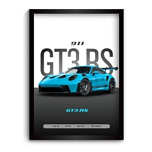 funk you store porche 911 gt3 rs poster  framed porche a4 sized 31 x 23 cm  supercar posters for wall gift for boys 911 car frames  car poster for wall bedroom hostel study room f_096