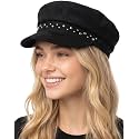 Funky Junque Greek Fisherman Newsboy Cap, Cotton Captains Bakerboy Hat