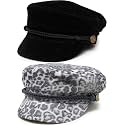 Funky Junque Greek Fisherman Newsboy Cap, Cotton Captains Bakerboy Hat