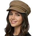 Funky Junque Greek Fisherman Newsboy Cap, Cotton Captains Bakerboy Hat