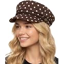 Funky Junque Greek Fisherman Newsboy Cap, Cotton Captains Bakerboy Hat