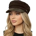 Funky Junque Greek Fisherman Newsboy Cap, Cotton Captains Bakerboy Hat