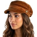 Funky Junque Greek Fisherman Newsboy Cap, Cotton Captains Bakerboy Hat