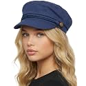 Funky Junque Greek Fisherman Newsboy Cap, Cotton Captains Bakerboy Hat