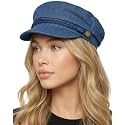 Funky Junque Greek Fisherman Newsboy Cap, Cotton Captains Bakerboy Hat