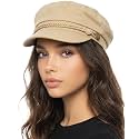 Funky Junque Greek Fisherman Newsboy Cap, Cotton Captains Bakerboy Hat