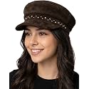 Funky Junque Greek Fisherman Newsboy Cap, Cotton Captains Bakerboy Hat