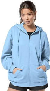 funky monkey women full sleeve solid hooded sweatshirt
