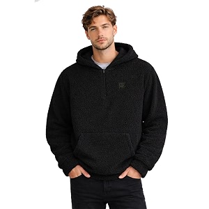 FUNKY MONKEY Unisex Coral Fleece Hoodie Half