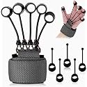 FUNLEY'S Finger Gripper Strength Trainer | Forearm Exerciser | Hand Yoga Resistance Band Exerciser | Improve Hand Dexterity and Relieve Tension (Grey)