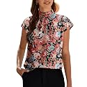Funlingo Womens Summer Tops Mock Neck Short