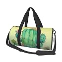 Funny Cactus Duffel Bags for Women Men, Foldable Travel Totes Bag for Airplane Essentials, Weekender Overnight Bags Large Sport Gym Bag Carry On Luggage Bag with Strap