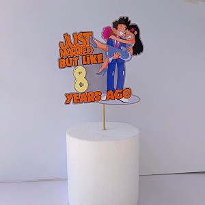 funny custom age anniversary caketopper