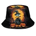Funny Holloween Duck 4 Bucket Hat Fisherman Hat Beach Travel Sun Hat Outdoor Cap for Adults Men Women