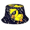 Funny Duck Bucket Hat Fisherman Hat Beach Travel Sun Hat Outdoor Cap for Unisex Men Women