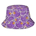Purple Ducky Bucket Hat Fisherman Hat Beach Travel Sun Hat Outdoor Cap for Adults Men Women