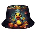 Funny Holloween Duck2 Bucket Hat Fisherman Hat Beach Travel Sun Hat Outdoor Cap for Adults Men Women